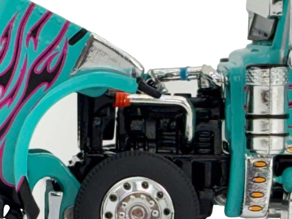 1/64 DCP TEAL/BLACK/PINK PETERBILT 389 W/ 60" MERCURY SLEEPER - Image 4 of 4