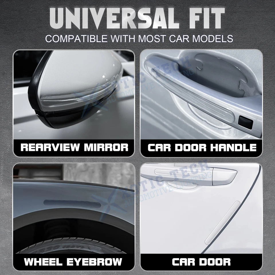 Pegatinas universales transparentes 3D resistentes a los arañazos manija de puerta de coche decoración Foto 3 de 4