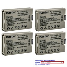 Kastar Fully Decoded Battery for Canon BP-110 BP110 Canon VIXIA HF R20 Silver