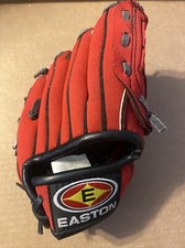 Easton Baseball Mitt Left Hand Red Black 9 Inch Pattern Child Size