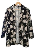 Nina Leonard Long Sleeve Rolled Collared Floral Printed Blazer Jacket Choose