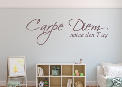 Wandtattoo Carpe Diem Wohnzimmer Schlafzimmer Wandaufkleber Spruch Nutze carpe