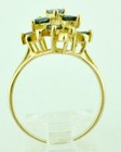 1.05 ct 14k Yellow Gold Laies Natural Pear Blue Sapphire Diamond Ring Cocktail  — photo 6