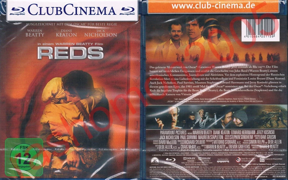 Blu-ray REDS (1981) Warren Beatty Diane Keaton Jack Nicholson John Reed Neu+OVP - Bild 1 von 1
