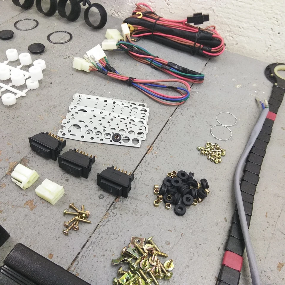 1973-79 Chevy GMC грузовик питания стеклоподъемники моторы ручной кривошипно-шатунное преобразование с переключателями - Изображение 3 из 4