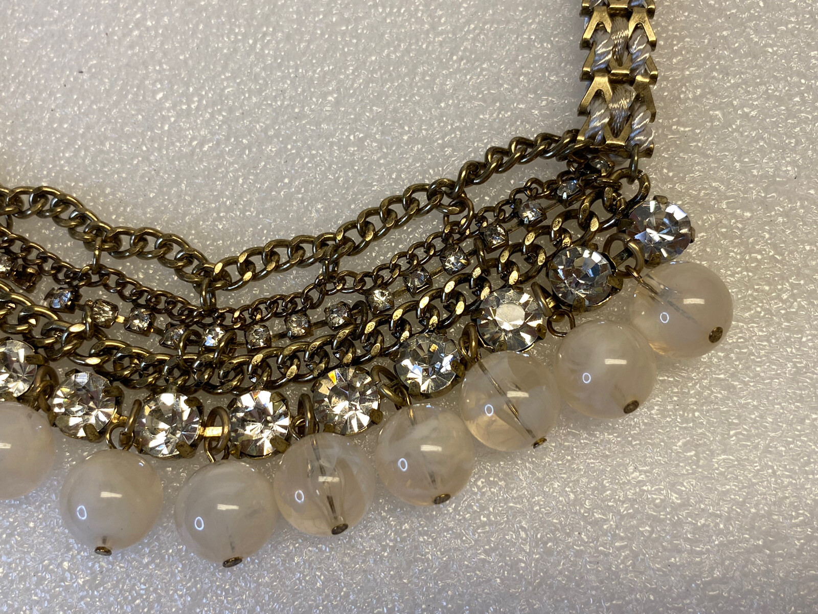 Dangle Layered Choker Crystal Statement Necklace … - image 3