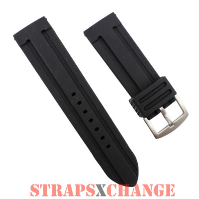 PREMIUM Thick Silicone Watch Band Strap Diver's Waterproof Brushed Tang Buckle