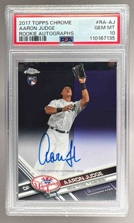 110167135 Aaron Judge 2017 Topps Chrome #RA AJ RC Rookie Auto PSA 10