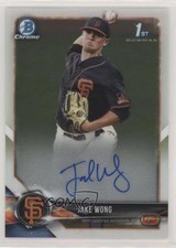 2018 Bowman Draft Chrome Draft Pick Auto Jake Wong #CDA-JW Auto 4r3