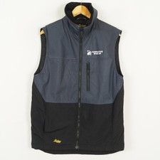 SNICKERS Men Vest Gilet Size M Bodywarmer Polyester Grey Full Zip Pockets