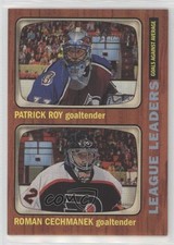2002-03 Topps Heritage League Leaders Patrick Roy Roman Cechmanek #117 HOF 16ez