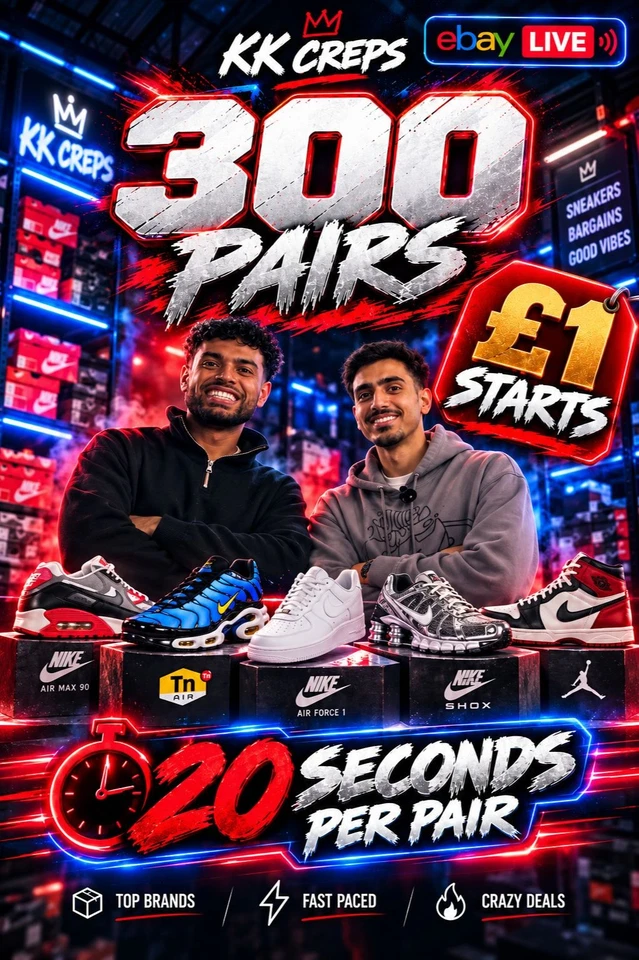 🔥 KK CREPS LIVE | £1 STARTS • HEAT ALL STREAM • NIKE + MORE