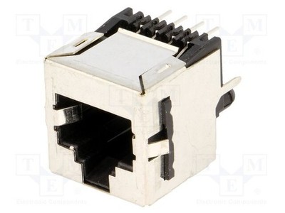 PIN: 8 RJ45 System: 8p8c THT Buchse mit Panel-Stop-Sperre
