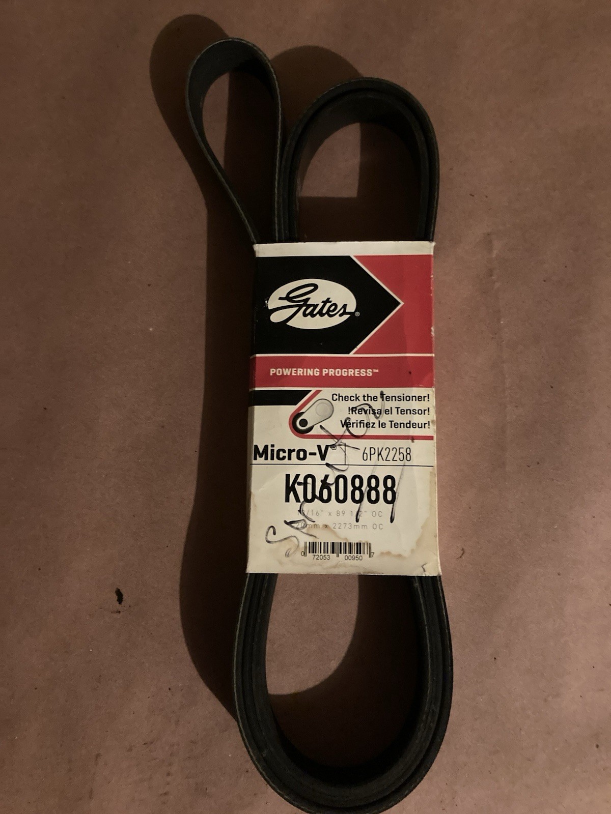 Gates K060888 V Serpentine Belt 6PK2255 4060887 image 1