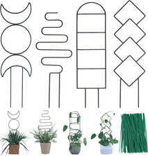 Indoor Plant Trellis for Climbing Plants, 16Inch Small Garden Metal Trellis for