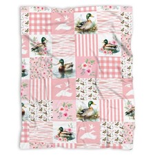 Mallard Duck Blanket, Wild Animal Duck Pattern Throw Soft Fuzzy Flannel Blank...