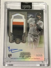 2023 Topps Dynasty - Autographed Patch Design Variations Riley Greene #DAPB-RG2