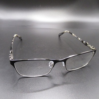 Max Studio 149M Eyeglass Frames 52-17-135 Black Silver Rectangular Zyloware