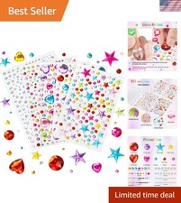 Gem Stickers Rhinestones for Crafts Scrapbook Supplies, Sparkling Cute Star H...