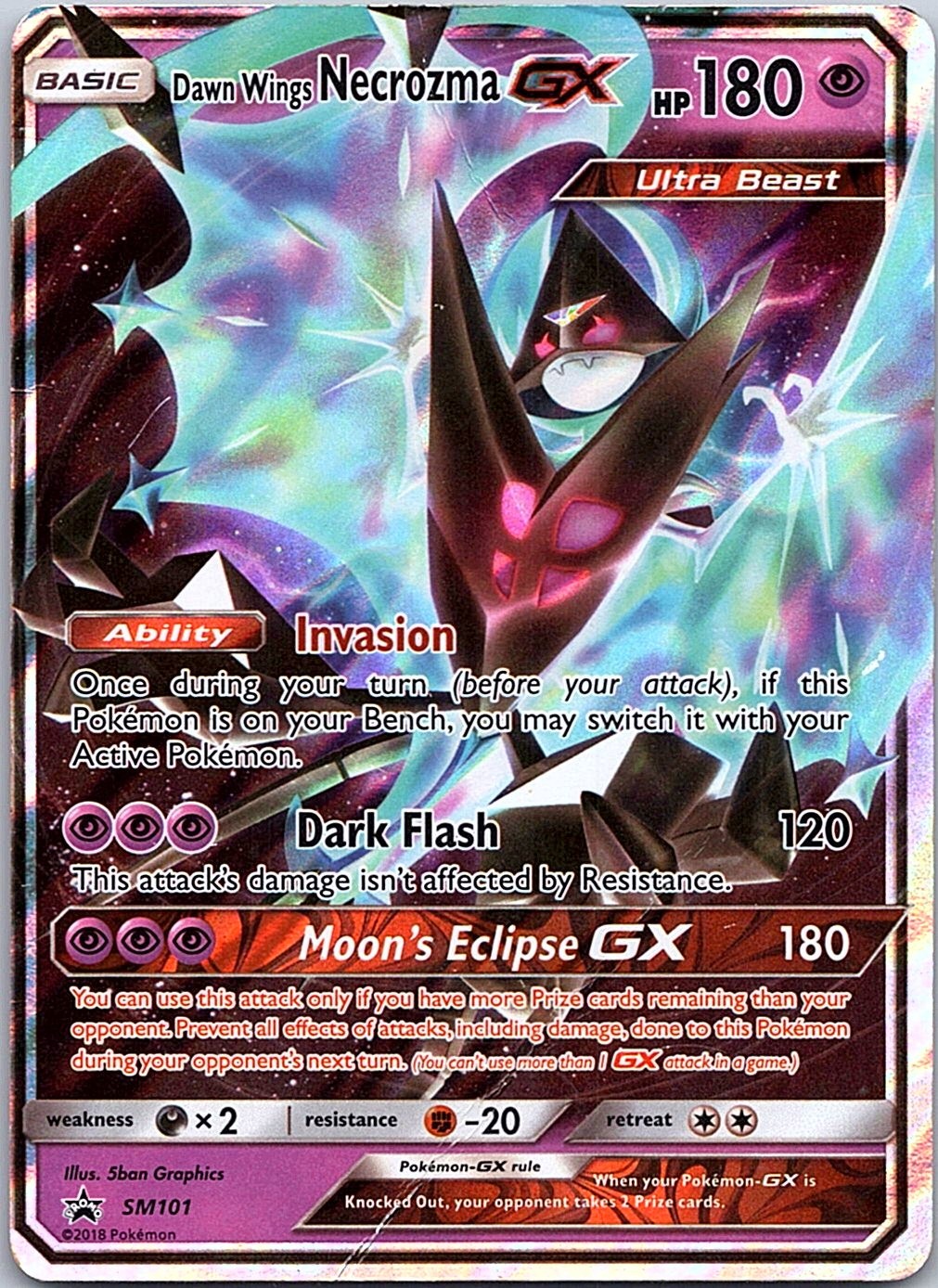 Pokemon Dawn Wings Necrozma GX tcg SM Promos Promo