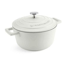 Image of MasterClass Cast Aluminium Cream Casserole Dish, 20cm, 2.5 L