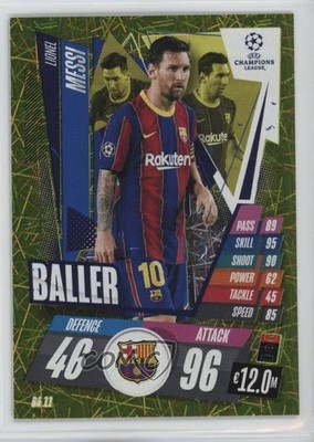2020-21 Topps Match Attax UEFA Champions League Extra Baller Lionel Messi 03rx