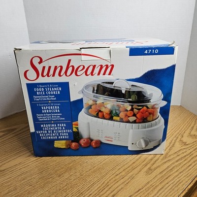 Sunbeam Food Steamer Rice Cooker 4710 White Electric Kitchen Appliance Timer