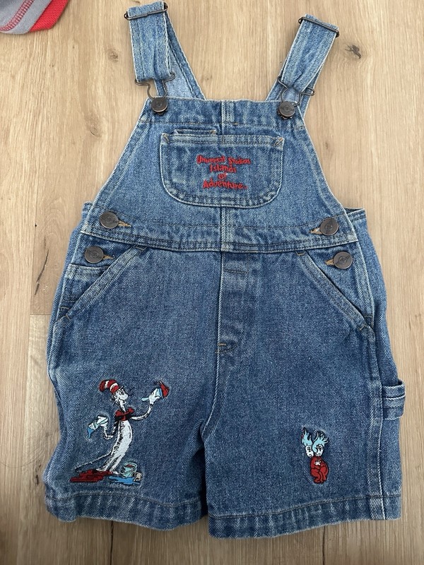 Vintage Cat In The Hat Overalls 24 Months