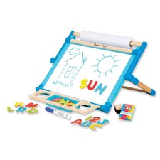 Double-Sided Magnetic Tabletop Art Easel Dry-Erase Board Chalkboard