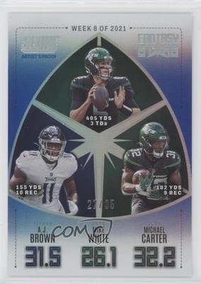 2022 Score Fantasy Stars Artist Proof 27/35 AJ Brown Mike White #FS8 sc2