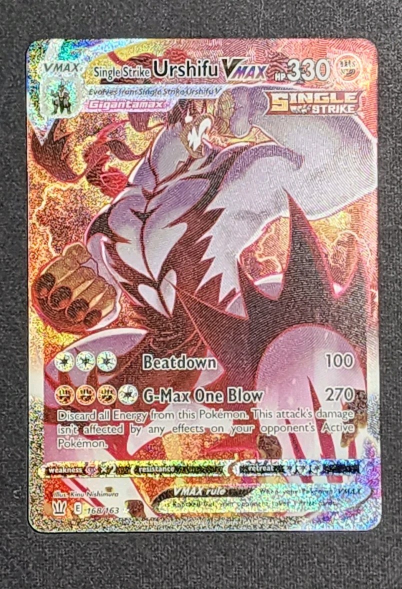 Single Strike Urshifu VMAX Alternate Art Secret Rare Battle Styles 168/163