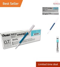 Gel Pen Refill Sky Blue Liquid Gel Ink 0.7mm Pack of 12 Smooth Dries Fast