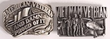 American  Vietnam Veteran Pewter Belt Buckle Lot of 2  Siskiyou  Bergamot