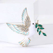 White Dove Enamel Pin Bird Brooch for Backpack Hat Lapel Badge Fashion Jewelry