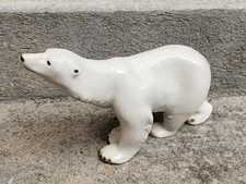 Vintage 1960's, Royal Dux #474 Porcelain White Polar Bear, Czechoslovakia 13"
