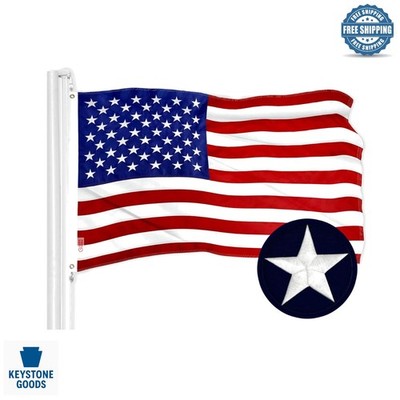 American Flag 2.5x4 ft Heavy Duty Embroidered Polyester   Indoor & Outdoor