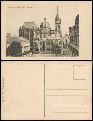 Postcard Aachen Aachen Imperial Cathedral (Münster) 1910