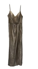Hayley Paige special occasion golden dress gown Size 12