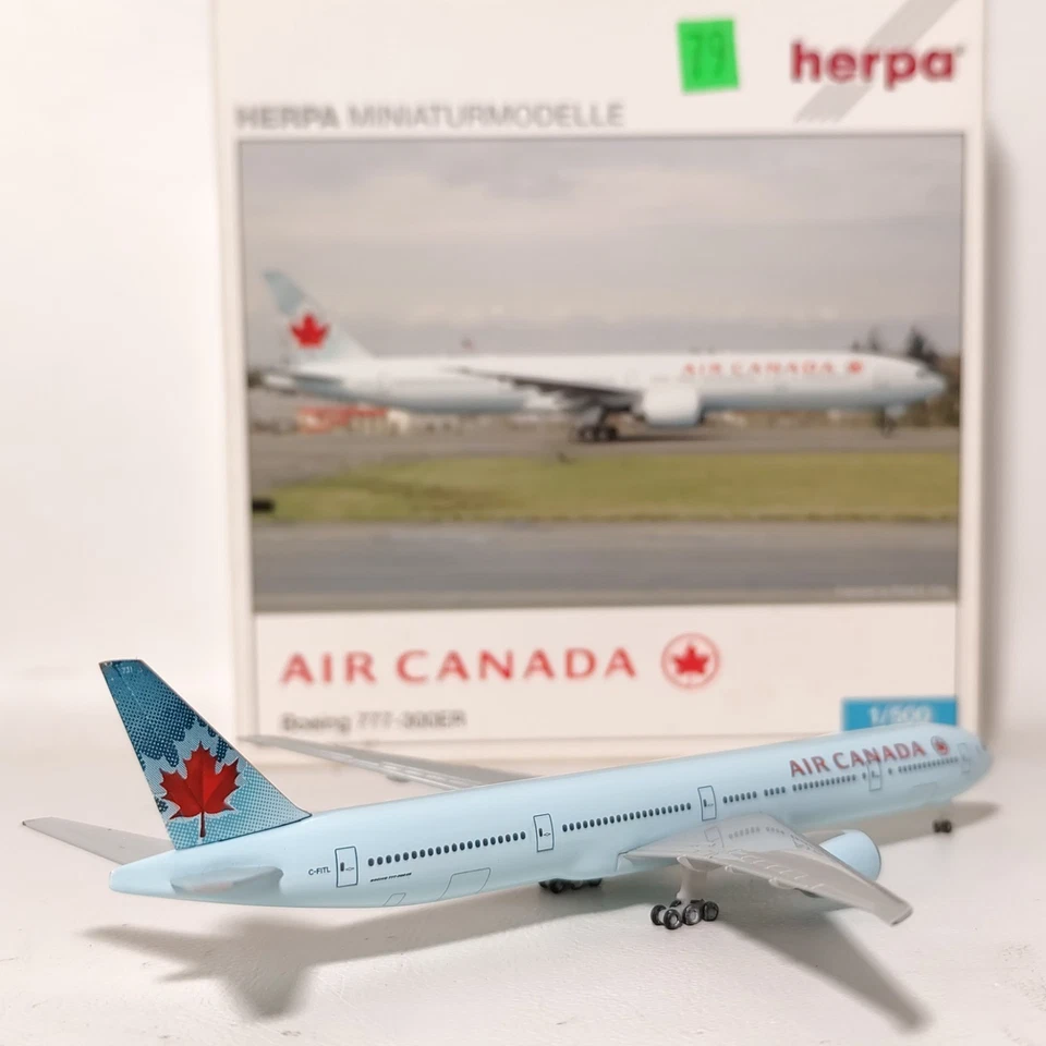 Avión Herpa 1:500 Air Canda Boeing 777-300ER librea años 2000 a mediados de 2010 Foto 2 de 4