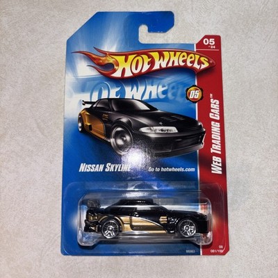 Hot Wheels Web Trading Cars Nissan Skyline 05/24 Gold & Black 2008 081/196