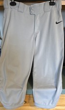 Nike Youth XL Gray Baseball Pants 100 Polyester Athletic Wear