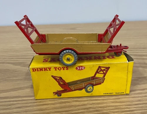 Dinky Toys Vintage #320 Harvest Trailer w/ Original Box diecast farm model