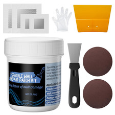 Drywall Repair Kit: 8.5 Ounce Spackle Wall Repair with Patch/Scraper/Sandpaper/G
