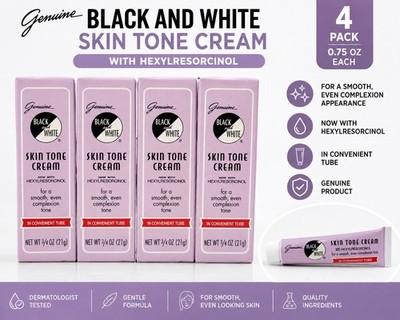 Black and White Skin Tone Cream 4 Pack 0.75oz Genuine Skin Care Cream NEW