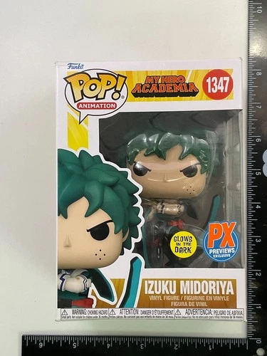 Funko Pop! My Hero Academia: Izuku Midoriya #1347 Glow PX Previews Excl -CN H3