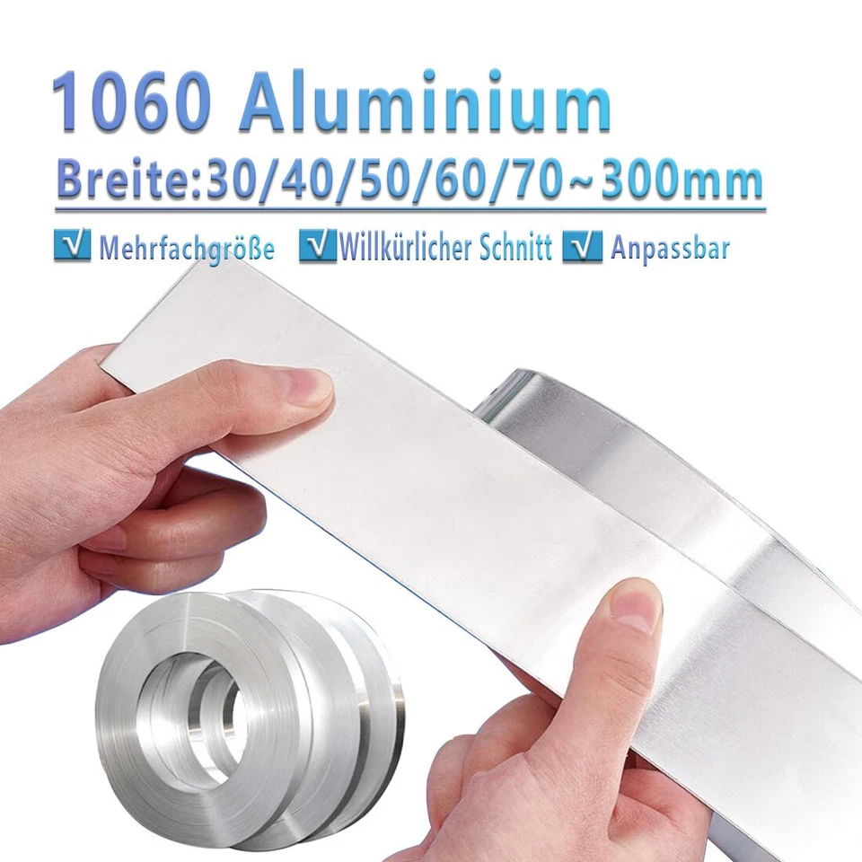 1060 Aluminiumband Dicke/Stärke 0,1mm-2mm Aluminiumblech Alufolie Streifen Folie - Bild 2 von 4