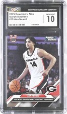 Asa Newell University of Georgia 2025 Bowman U Now March Madness #10 CGC 10 Card