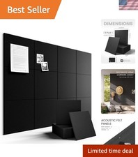 Large Felt Bulletin Board Large 48" x 36" Cork Board Alternative-12 Pack with...