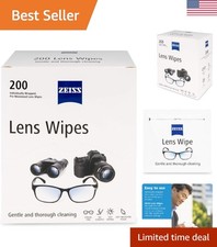 Individually Wrapped Lens Cleaning Wipes - 200 Count for Crystal Clear Vision