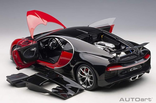 AUTOart 1 12 Bugatti Chiron 2017 Red Black 12113 - Picture 5 of 9